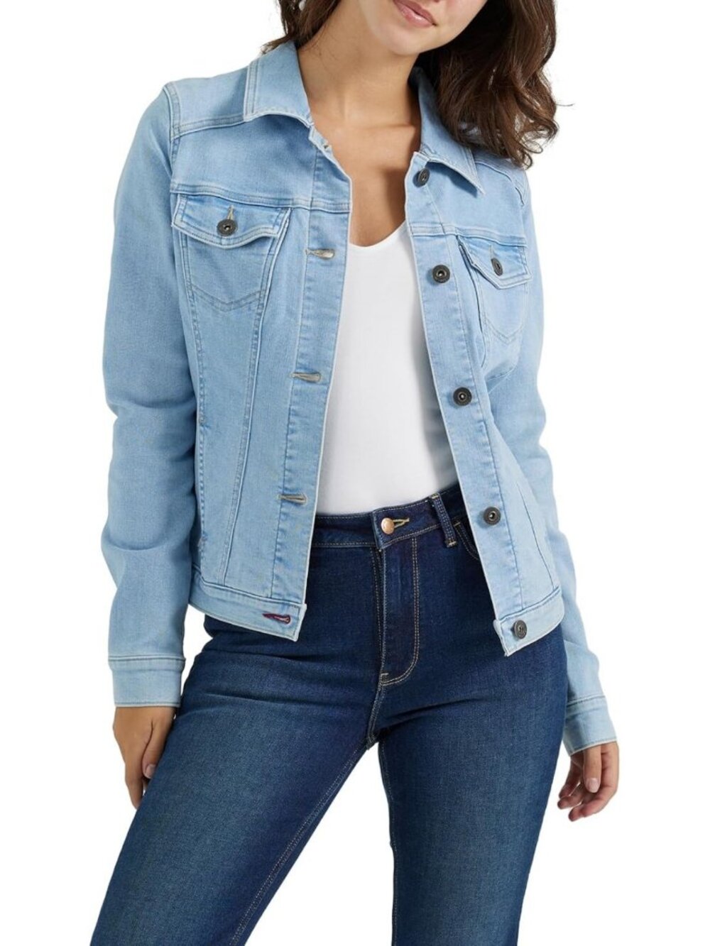 Stylish Women's Stretch Denim Jacket - Perfect for Casual Outfits & Layering